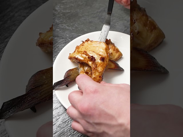 Plating Miso Marinated Halibut on Libbey