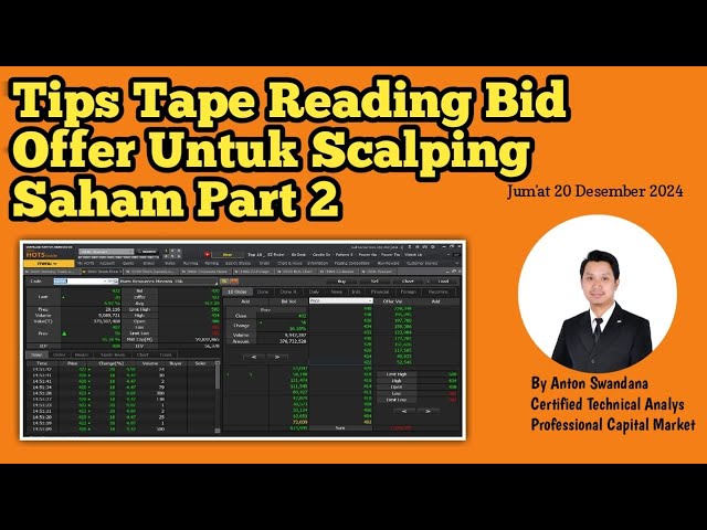 Tips Tape Reading Bid Offer Untuk Scalping Saham Part 2 | Live Trading | Pelatihan Saham