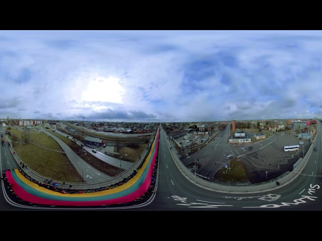 11 March: Day of Restoration of Independence of Lithuania 2019 Siauliai CITY (watch on VR headset)