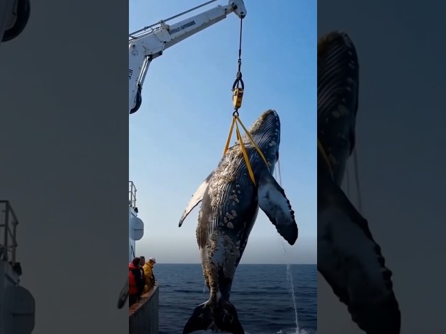 Humans Save Whale from Painful Barnacle Infestation #WildlifeRescu #WhaleRescue #Shorts #ViralVideo