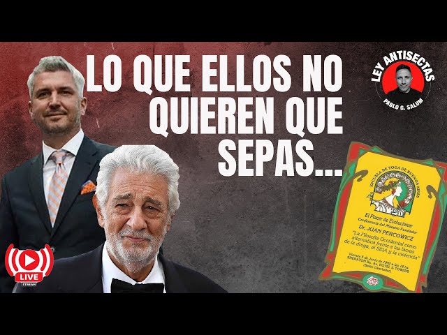 Los VINCULOS de PLACIDO DOMINGO con la #Secta Escuela de Yoga de Villa Crespo Eyba y Juan Percowicz