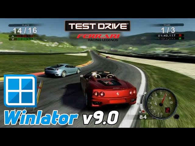 TEST DRIVE: FERRARI RACING LEGENDS ON ANDROID PC EMULATOR | (HD-30FPS) LOW GRAPHICS | WINLATOR 9.0