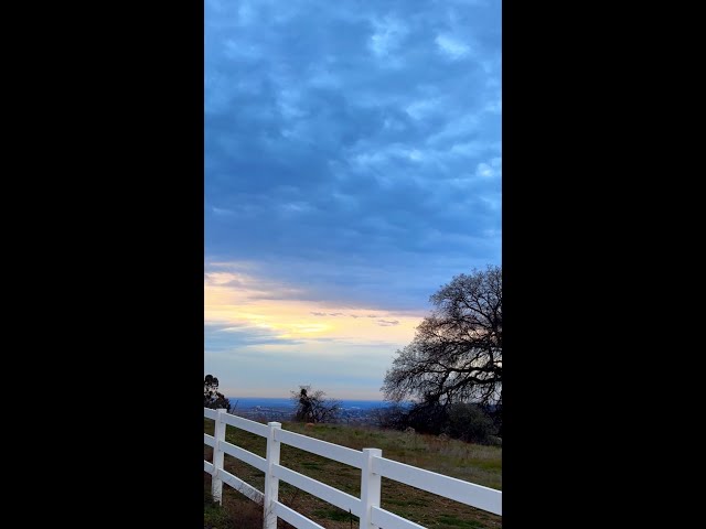 Energizing sunset walk in El Dorado Hills, California neighborhood