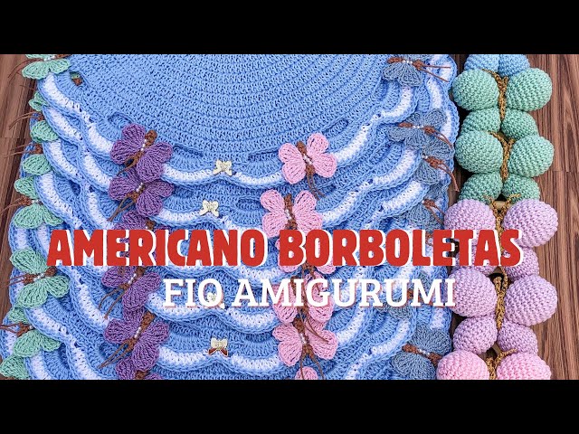 Sousplat Borboletas Fio Amigurumi - Explicação.