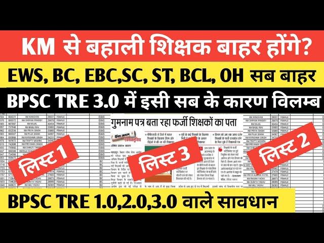 BPSC TRE वाले हो जाए तैयार फर्जी वाले होंगे बाहर जांच चली इसी लिए TRE 3.0 में लेट@Navinkumarsingh