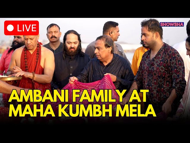 Mukesh Ambani & Family Take Holy Dip At Sangam In Maha Kumbh Mela 2025 | WATCH LIVE