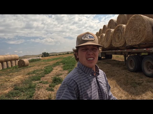 First time driving a Semi! Hauling bales