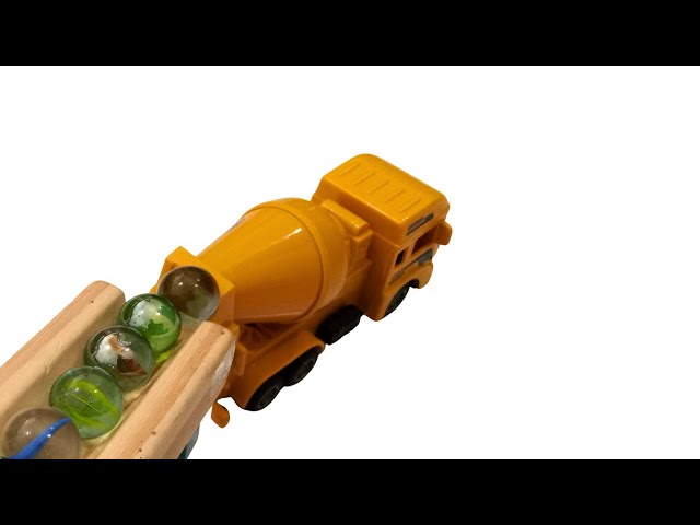 Marble Run Race ☆ HABA Slope & Retro Truck, Garbage Truck Long Version 3