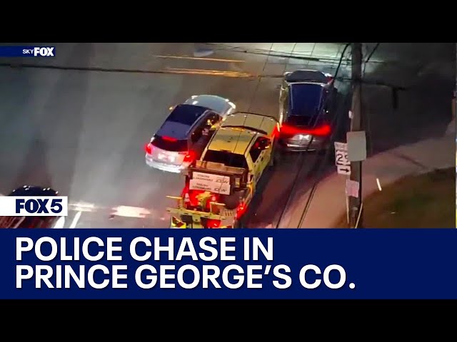 Maryland police chase stolen tow truck