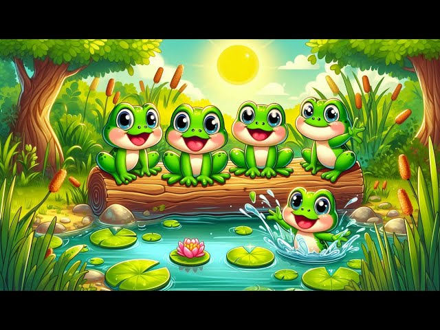 "🎶 Five Little Frogs - Incredibly Fun Nursery Rhyme for Kids! 🐸 Sing Along! 🎉"