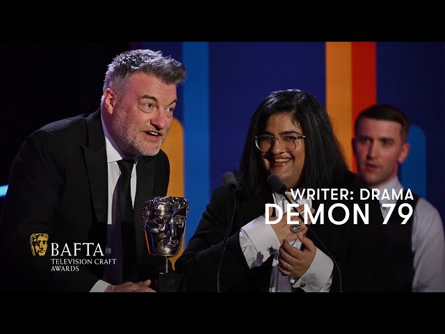 Bisha K. Ali and Charlie Brooker win Writer: Drama for Demon 79 | BAFTA TV Craft Awards 2024