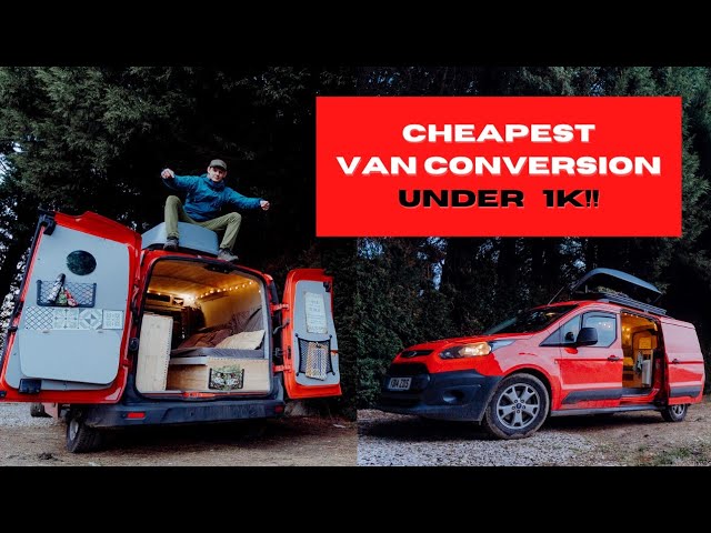 EPIC VAN CONVERSION UNDER £1K!!! - Ford transit connect vanlife micro campervan