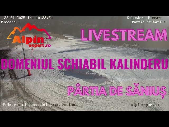 Camere Live - Busteni, Domeniul Schiabil Kalinderu - Pârtia de Săniuș - AlpinExpert.ro Live Stream