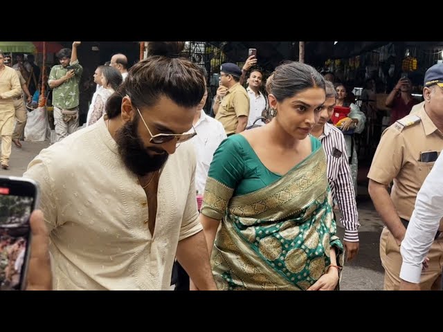 Pregnant Deepika Padukone with Ranveer Singh Spotted At Siddhivinayak Temple To Seek Blessings