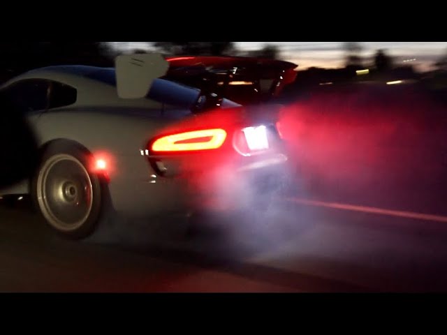 The best American Supercar: Dodge Viper ACR Extreme!! INSANE LAUNCH AND BURNOUT !