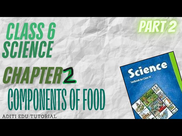 CLASS 6 SCIENCE  (NCERT) CH 2 COMPONENTS OF FOOD PART 2