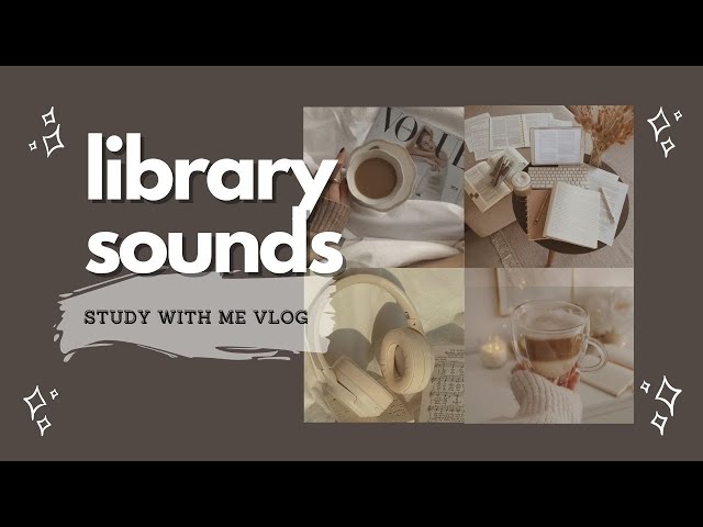 study with me (no bgm): library ambience #studyvlog