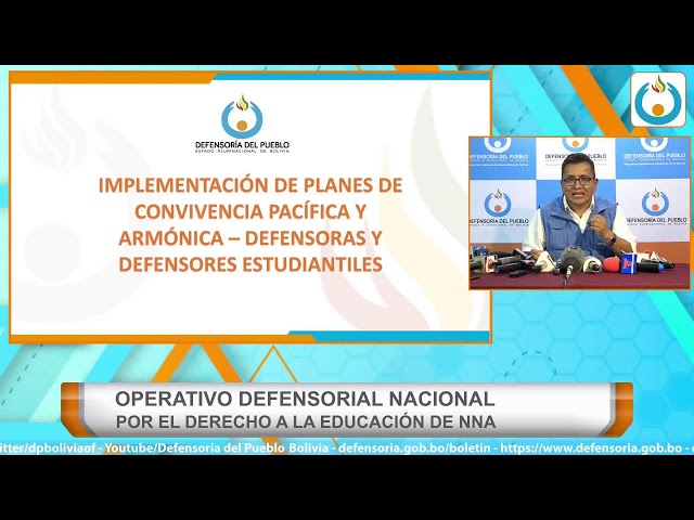 OPERATIVO DEFENSORIAL NACIONAL POR EL DERECHO A LA EDUCACIÓN DE NIÑAS, NIÑOS Y ADOLESCENTES