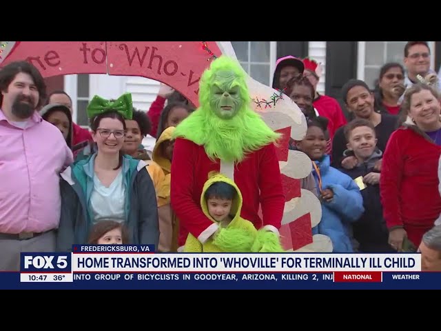 Fredericksburg neighborhood transforms into Whoville for terminally ill child | FOX 5 DC