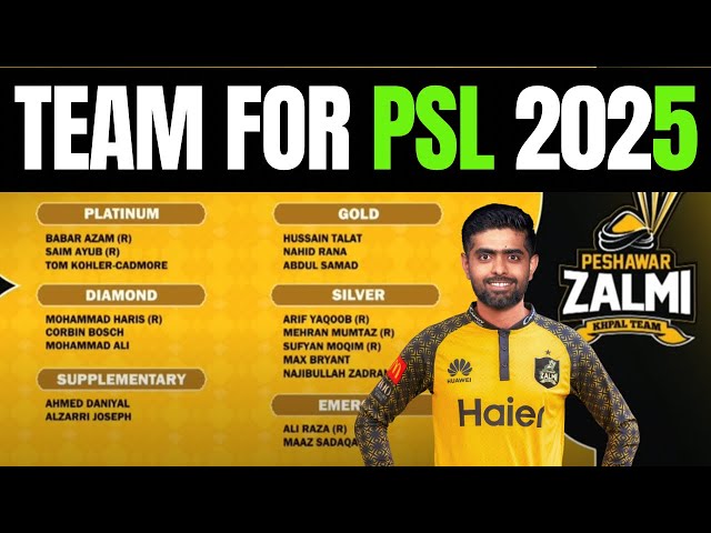 Combination of PESHAWAR ZALMI in PSL 2025 | Muhammad Rizwan | Psl Draft | Umair Ayub Chaudhary