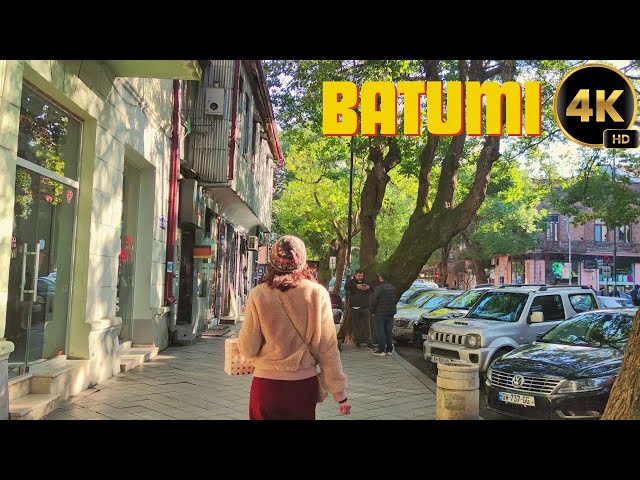 4K GEORGIA | Batumi In Winter・Walking around the city center with inmersive sounds ・ [4K/60fps]