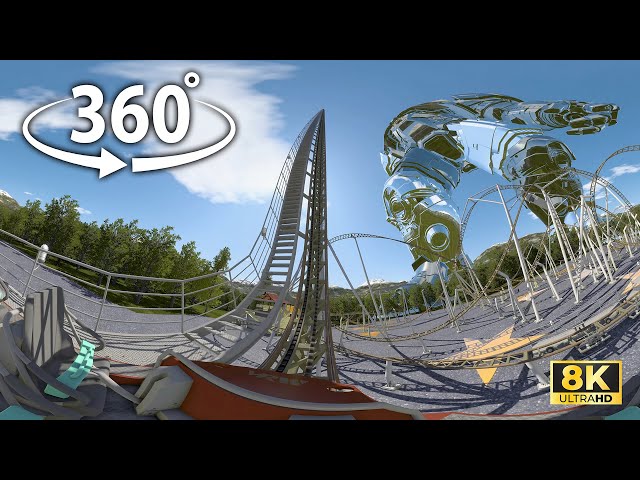 360 Scariest 😱 tallest roller coaster 🎢 VR 8K