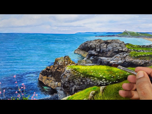 #25 How To Paint the Rocks | Painting the Rocks | Painting the Rocks on a Cliff | Oil Painting