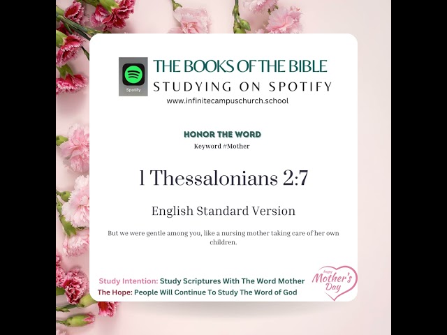 A #mothersday #playlist  #the  #Scriptures in Book of #1thessalonians #keyword #mother #bibleverses