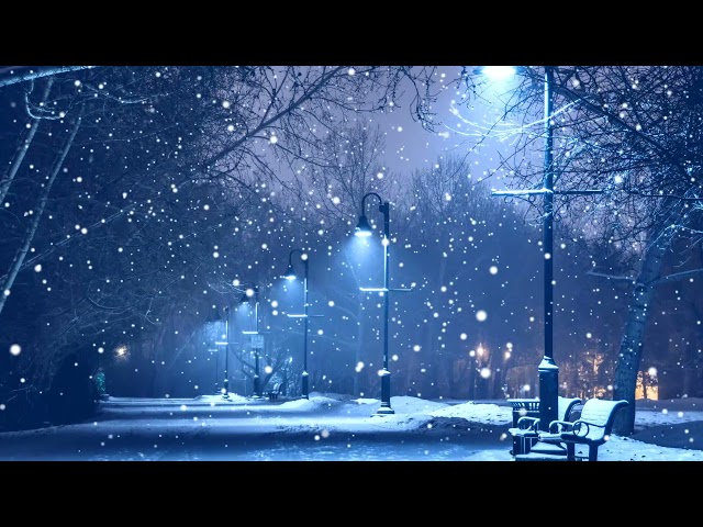 Snow Romantic City Background Video Animation |  Motion Background Loop | No Copyright