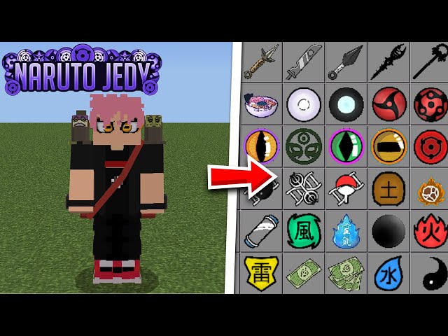 SAIU!!!NOVA ADDON NARUTO JEDY PARA MINECRAFT PE 1.21.23!!😱😱 (Naruto Jedy)