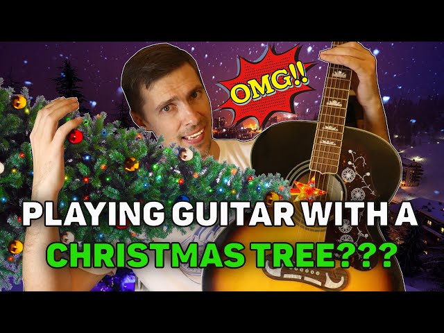 I Play Guitar With a Christmas Tree