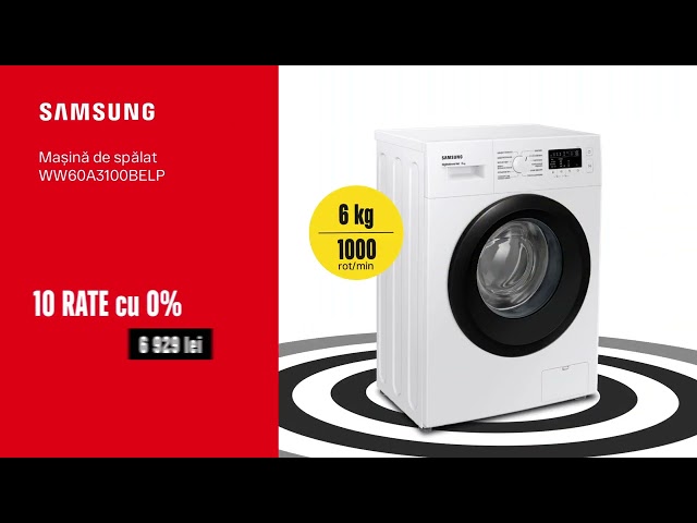 Mașina de spălat Samsung, 6kg în 10 rate cu 0%