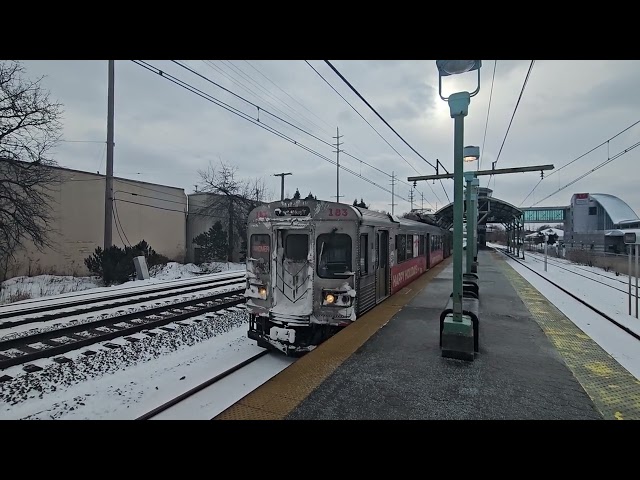 RTA Holiday Train at Triskett Station in Cleveland, Ohio!