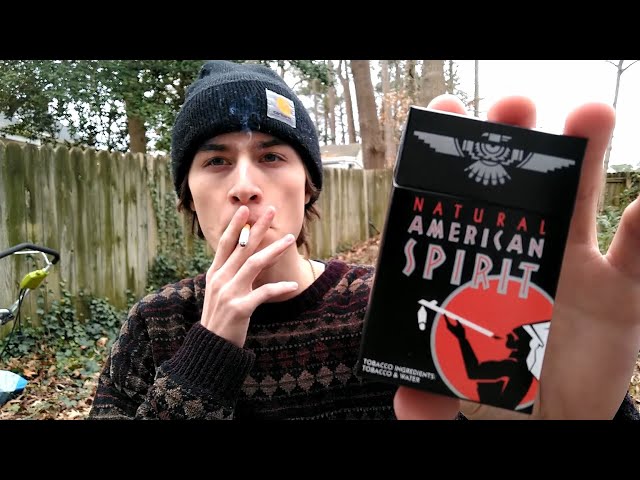 Smoking an American Spirit Black Cigarette - Review