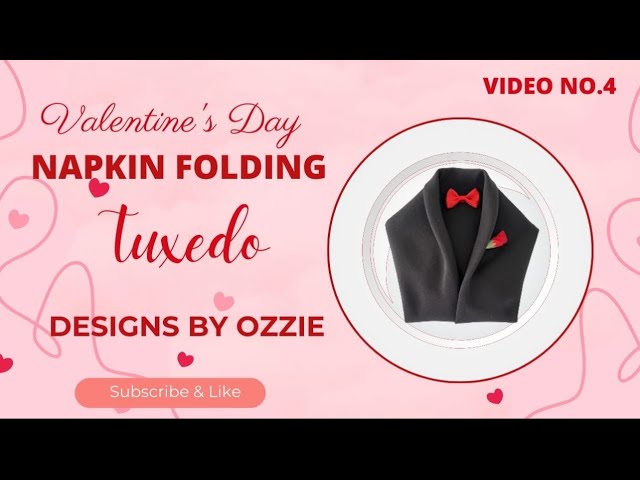 Napkin Folding into a Tuxedo