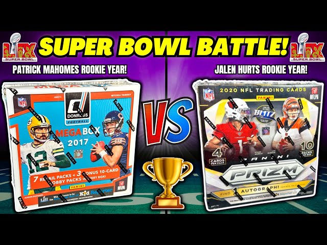 *SUPER BOWL BATTLE!🚨 2017 DONRUSS FOOTBALL vs 2020 PRIZM FOOTBALL MEGA BOX BATTLE!🏈