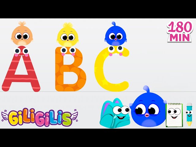 Learn The ABC Alphabet With Giligilis | ABC Song + More Nursery Rhymes & Kids Songs | Phonics Song