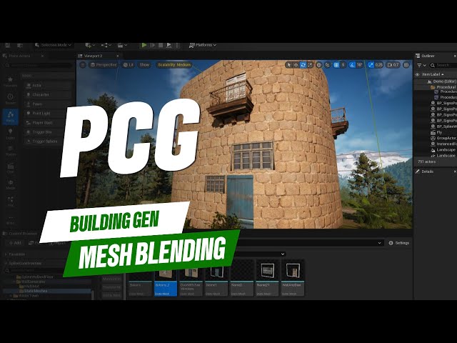 Unreal Engine 5 Magic: Procedural Mesh Blending with Geometry Script for Stunning Building Assets!