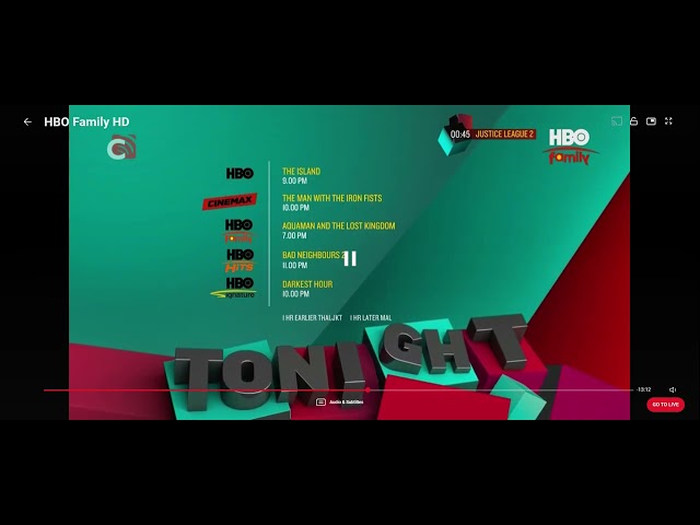 HBO Family HD Tonight Bumper (Cignal Feed) (January 20, 2025)