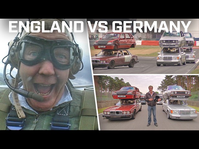 Racing Double Decker Cars Against German Top Gear | Top Gear Classic