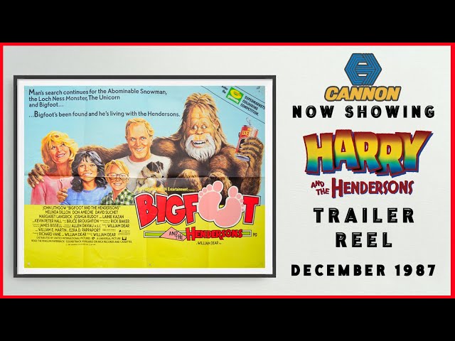 HARRY & THE HENDERSONS (December 1987 Cannon Cinema Trailer Reel) -- Home Cinema