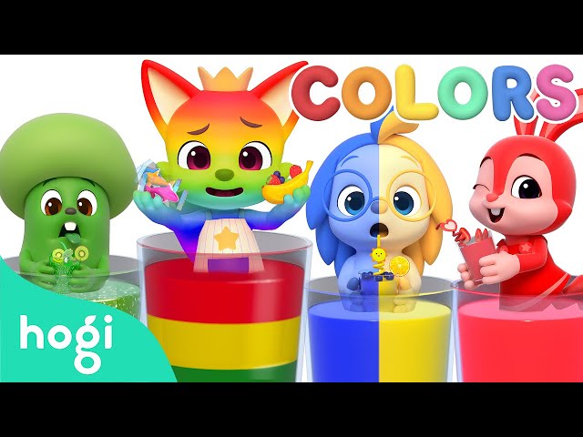 Learn Colors with Rainbow Juice 🌈 🍹｜Colors Song｜Colors for Kids｜Hogi Colors｜Hogi Pinkfong