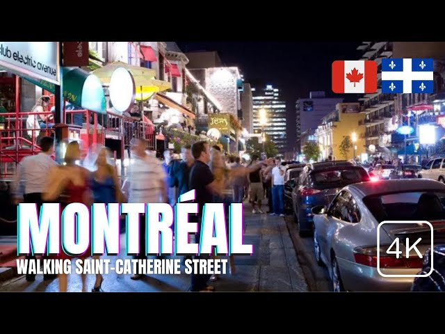 🇨🇦 Walking Montreal Nightlife 2022! Downtown Packed with Party People! [4K Ultra HDR/60fps]