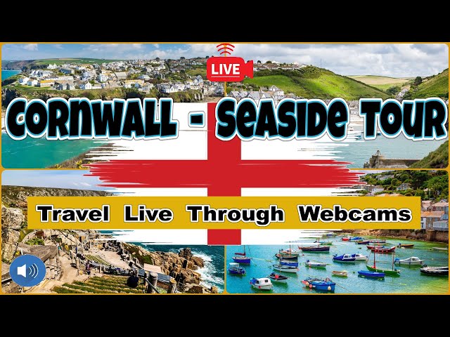 🌊🅻🅸🆅🅴🌊Cornwall Sea Shore Live Webcam Tour⛱️England🐦🐟🧭🌅Sennen🏖️Mevagessey⛵Porthleven⚓ Ives Penzance