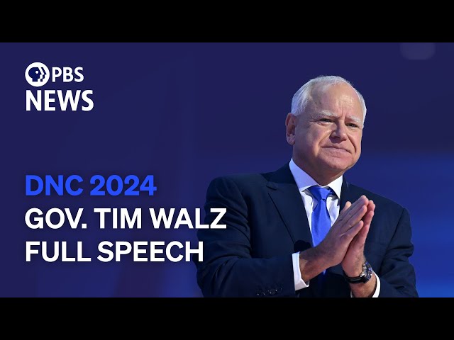 WATCH: Tim Walz delivers pep talk in full speech at 2024 Democratic National Convention