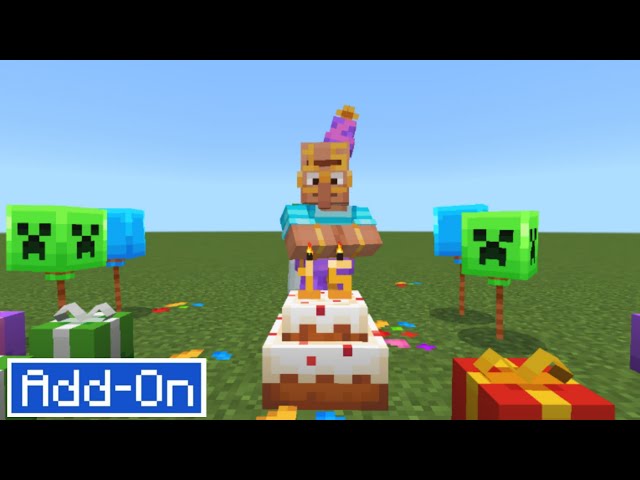 15 YEAR PARTY SUPPLIES addon Minecraft pe (bedrock edition)