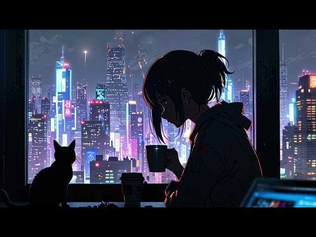 LoFi Music🎵 | Night Beats🎶 | Relax☕ Study📚 Sleep💤 | Perfect for Focus & Relaxation🐈