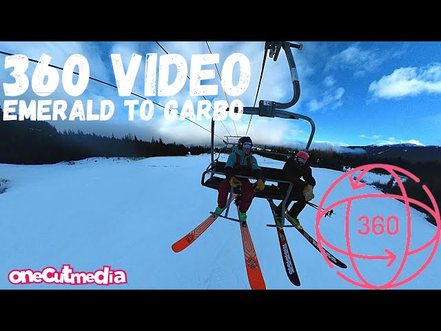 Emerald Express to the Garbo in 360   onecutmedia   Lets go Skiing  Watch on your Phone Whistler