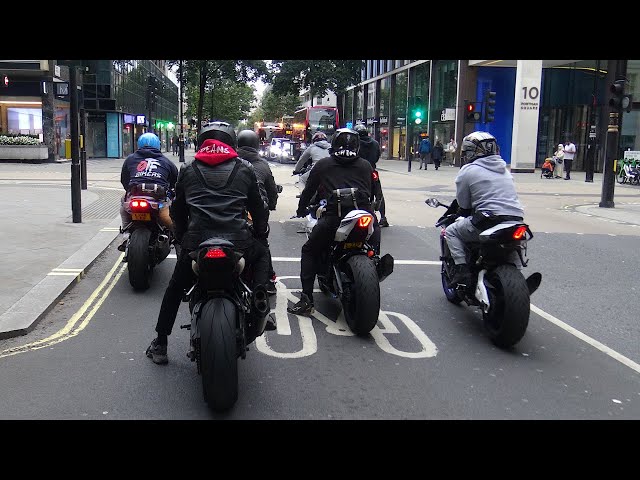 SUPERBIKES in London 2024.Yamaha,Honda,Kawasaki,Ducati