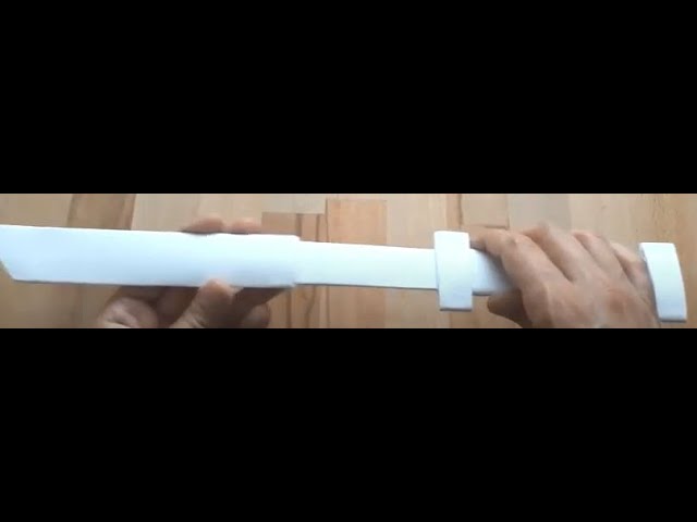 DIY - How to make SWORD with a scabbard from A4 paper